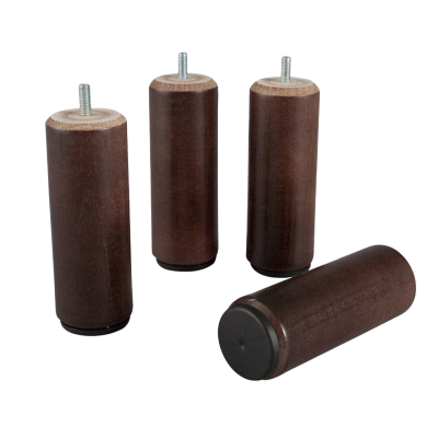 Jeu de 2 pieds bois massif pour sommier